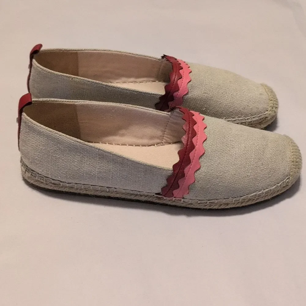 Kate Spade New York Greta Leather Wave Espadrille Flats Size 7